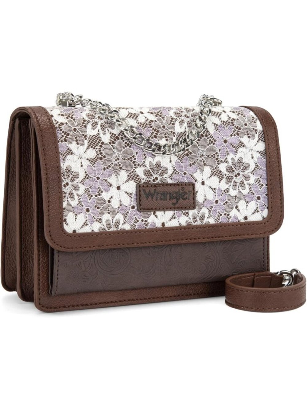 Floral Tooled Crossbody Purse for Women | Stylish Shoulder Bag with Flap Closure
